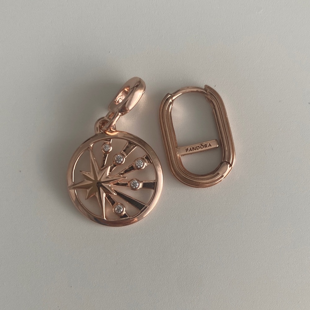 Pandora Rose Gold Star Charm with Crystals